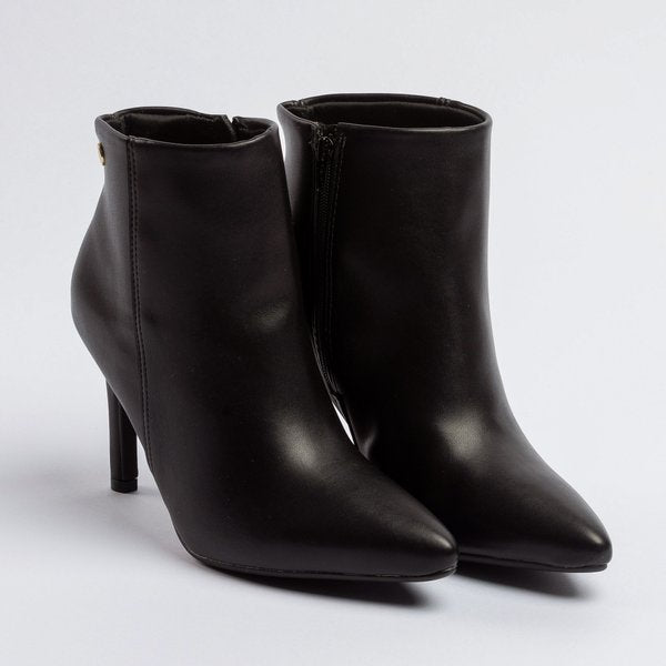 Bota Vizzano Cano Curto Salto Fino Médio Preta - Imagem 5