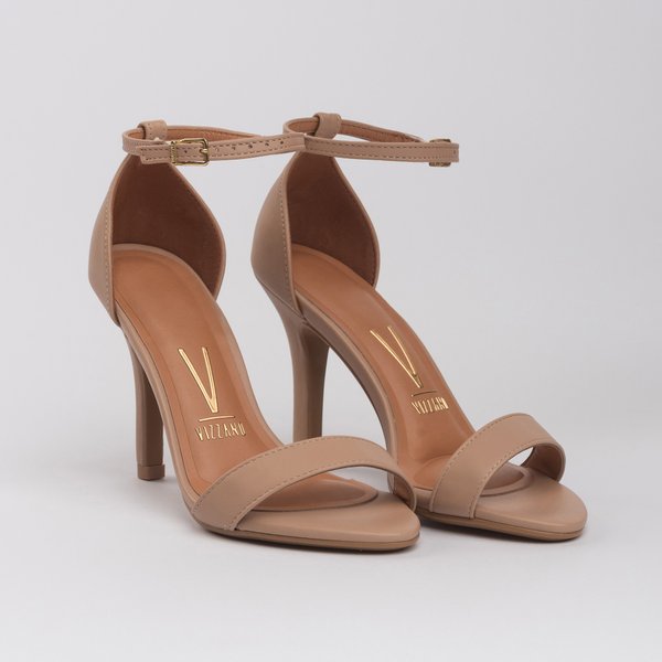 Sandália Vizzano Salto Fino Alto Gisele Bege - Imagem 3