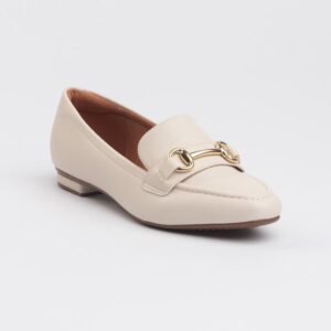 Mocassim Vizzano 1351106 Branco off Dourado
