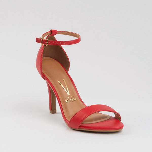 Sandália Vizzano Salto Fino Alto Gisele Vermelha