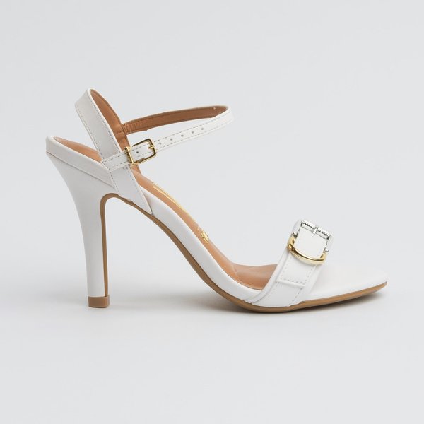 Sandália Vizzano 62491008 Salto Fino Médio Branca - Imagem 4