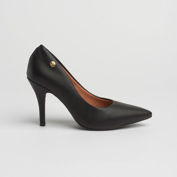 Scarpin Vizzano Salto Alto Fino Clássico Preto - Imagem 3