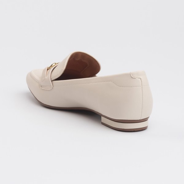 Mocassim Vizzano 1351106 Branco off Dourado - Imagem 5
