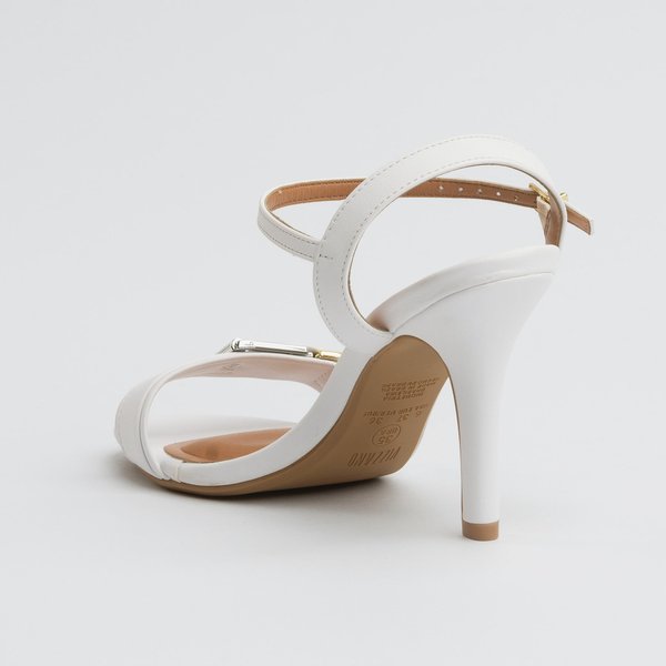 Sandália Vizzano 62491008 Salto Fino Médio Branca - Imagem 3