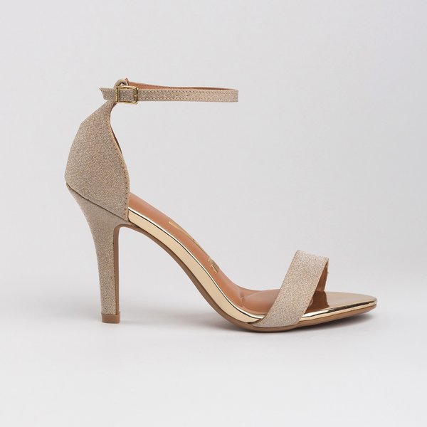 Sandália Vizzano Salto Fino Alto Gisele Metalizado Dourada - Imagem 4
