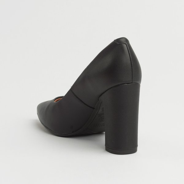 Scarpin Vizzano 1285400 Salto Alto Bloco Preto - Imagem 5