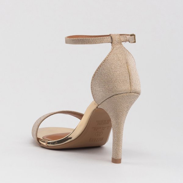 Sandália Vizzano Salto Fino Alto Gisele Metalizado Dourada - Imagem 6