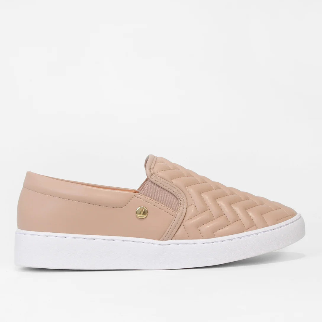 Slip On Vizzano Matelassê Feminino – Bege