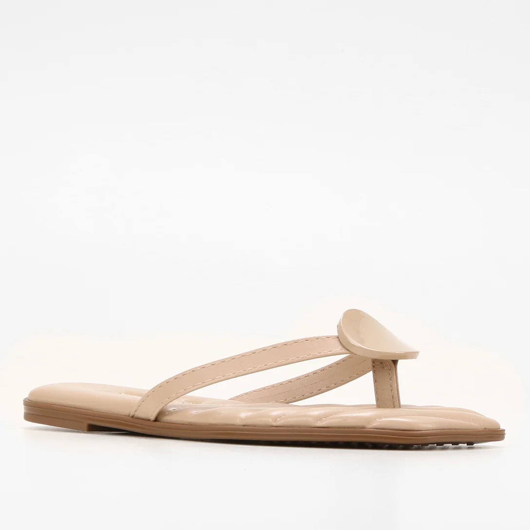 Rasteira Vizzano Matelassê Detalhe Tira – Bege - Imagem 2