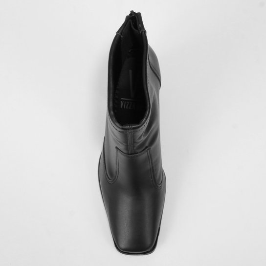 Bota Vizzano Cano Curto Salto Médio Feminina – Preto - Imagem 4