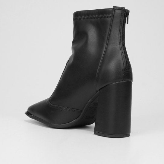 Bota Vizzano Cano Curto Salto Médio Feminina – Preto - Imagem 3