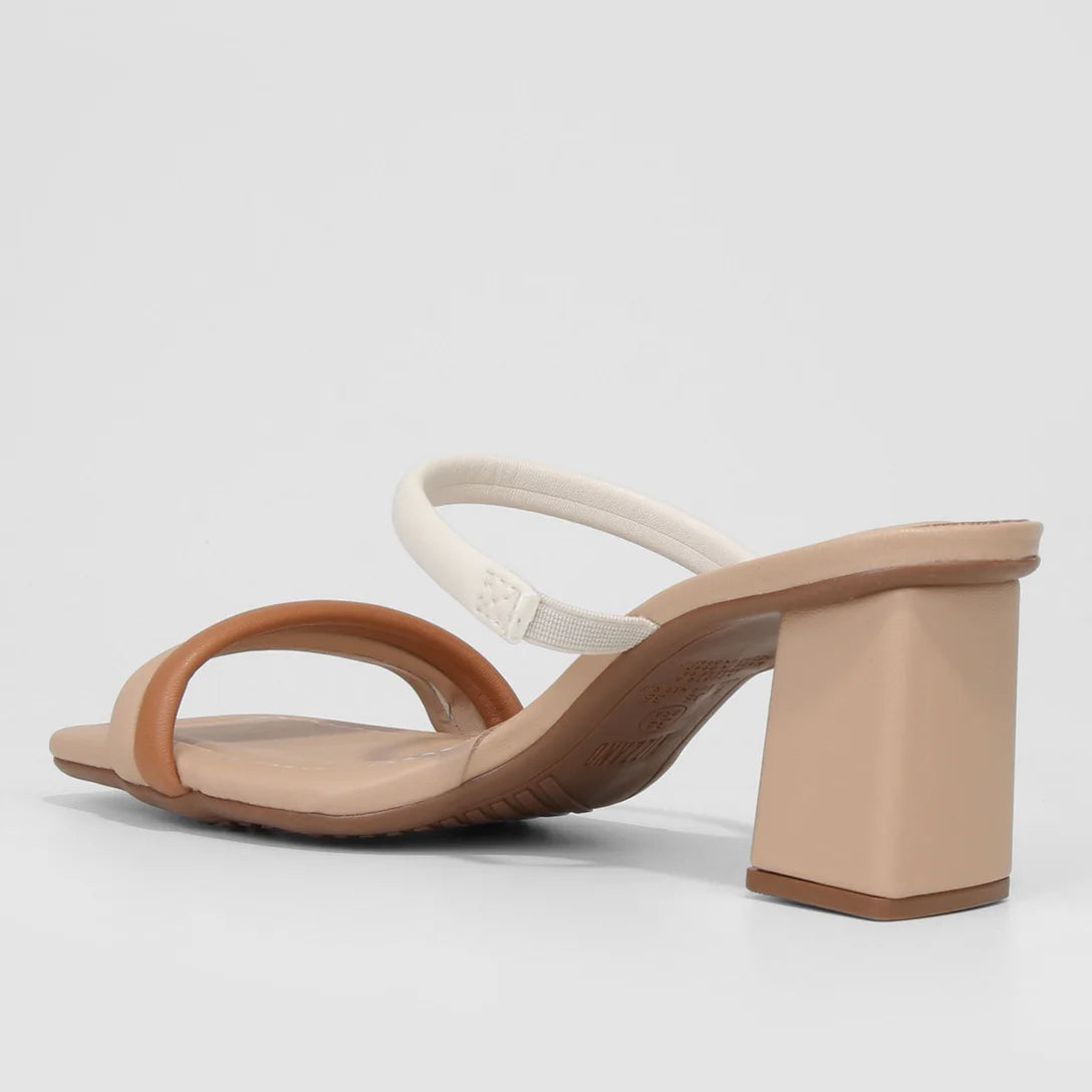 Tamanco Vizzano Salto Médio Feminino – Bege - Imagem 3