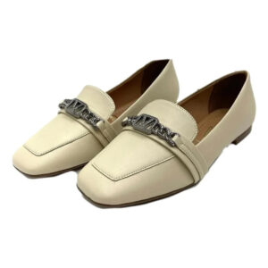 Sapato Feminino Mocassim Vizzano Fivela Corrente – Creme