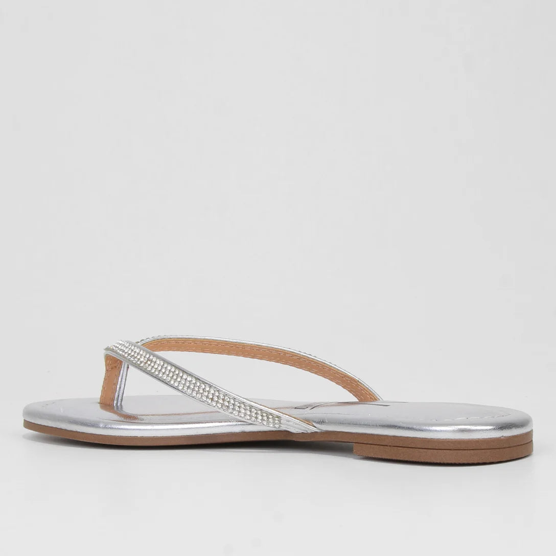 Rasteira Vizzano Básica Hotfix Metalizada – Prata - Imagem 3