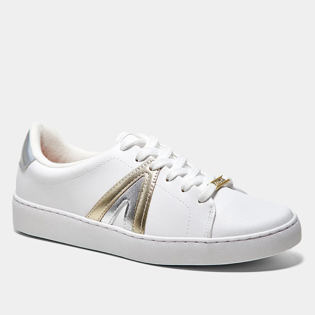 Tênis Vizzano Casual Feminino – Branco + prata - Imagem 2