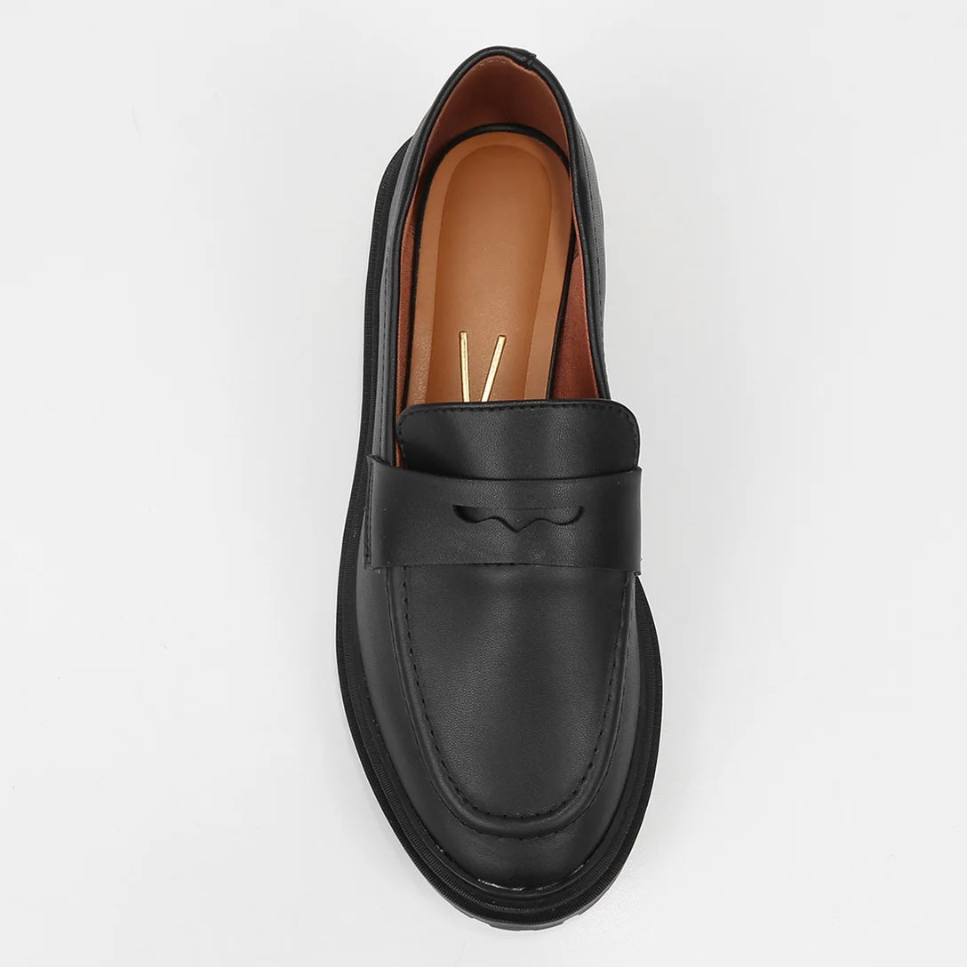 Loafer Vizzano Salto Baixo Tratorado Feminino – Preto - Imagem 4