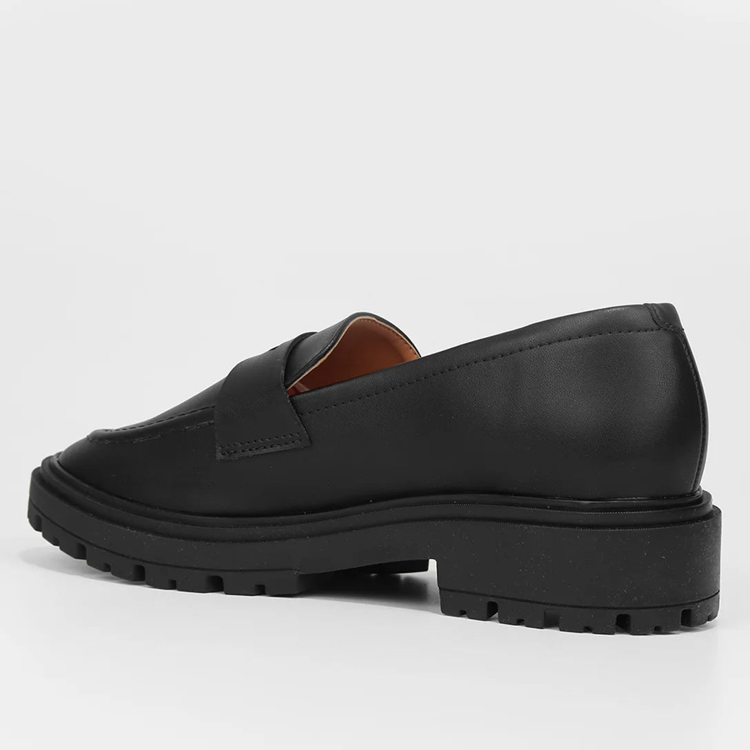 Loafer Vizzano Salto Baixo Tratorado Feminino – Preto - Imagem 3