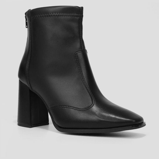 Bota Cano Curto Vizzano Bico Quadrado – Preto - Imagem 2