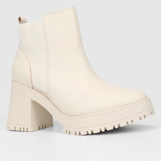 Bota Chelsea Vizzano Tratorada Feminina – Off White - Imagem 2