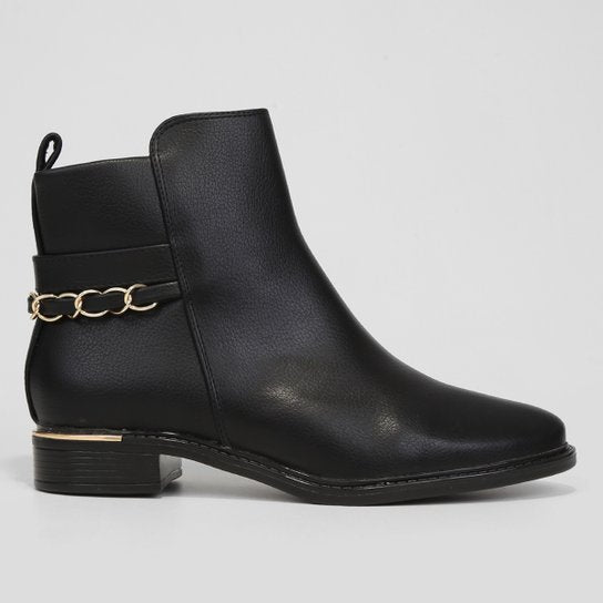 Bota Vizzano Corrente Cano Médio Feminino – Preto