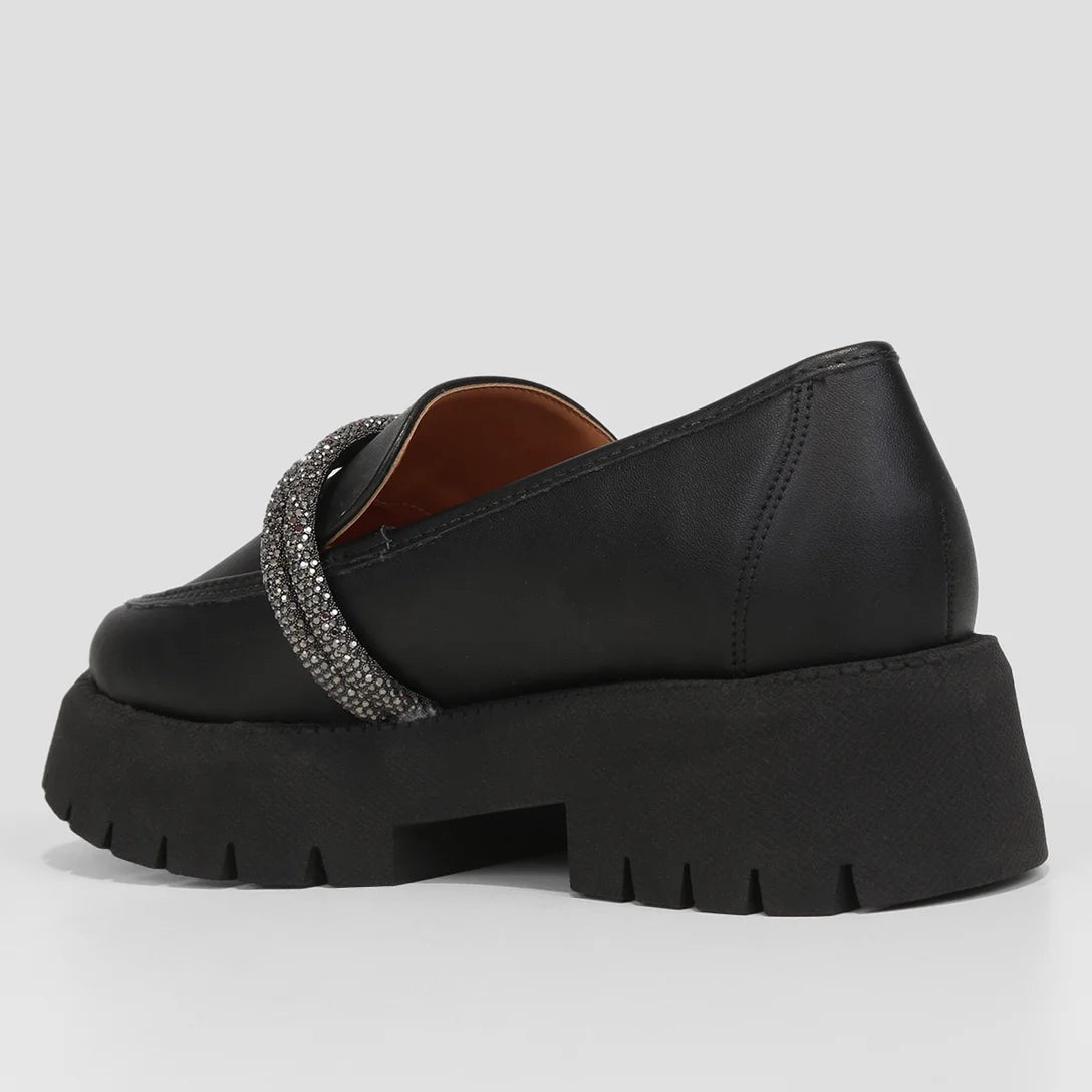 Mocassim Vizzano Brilho Tratorado Feminino – Branco + prata - Imagem 3