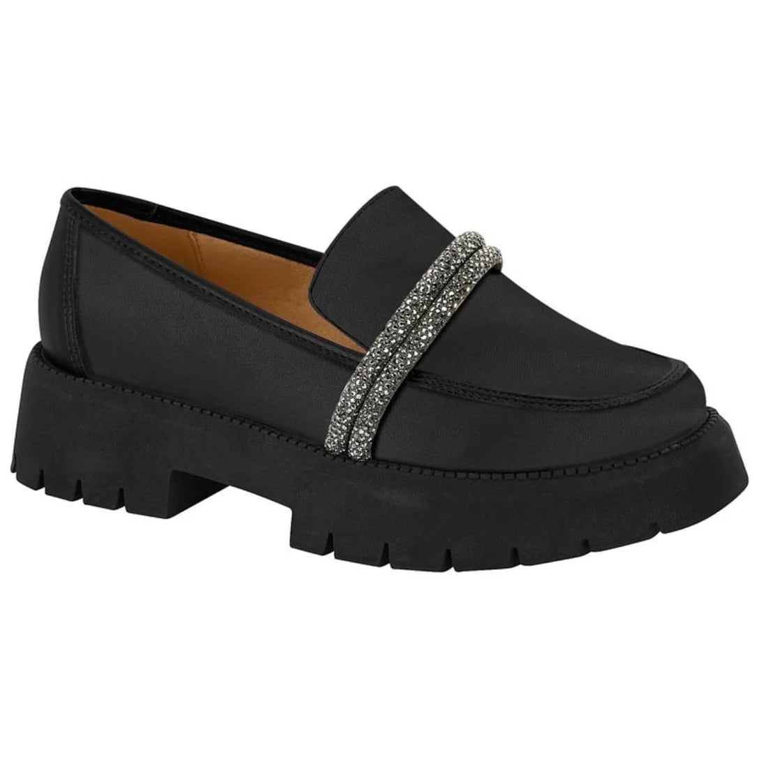 Mocassim Feminino Vizzano Zebra Tratorado Preto – Preto - Imagem 2