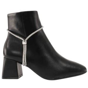 BOTA BICO FINO COM BRILHO VIZZANO FEMININO PRETO