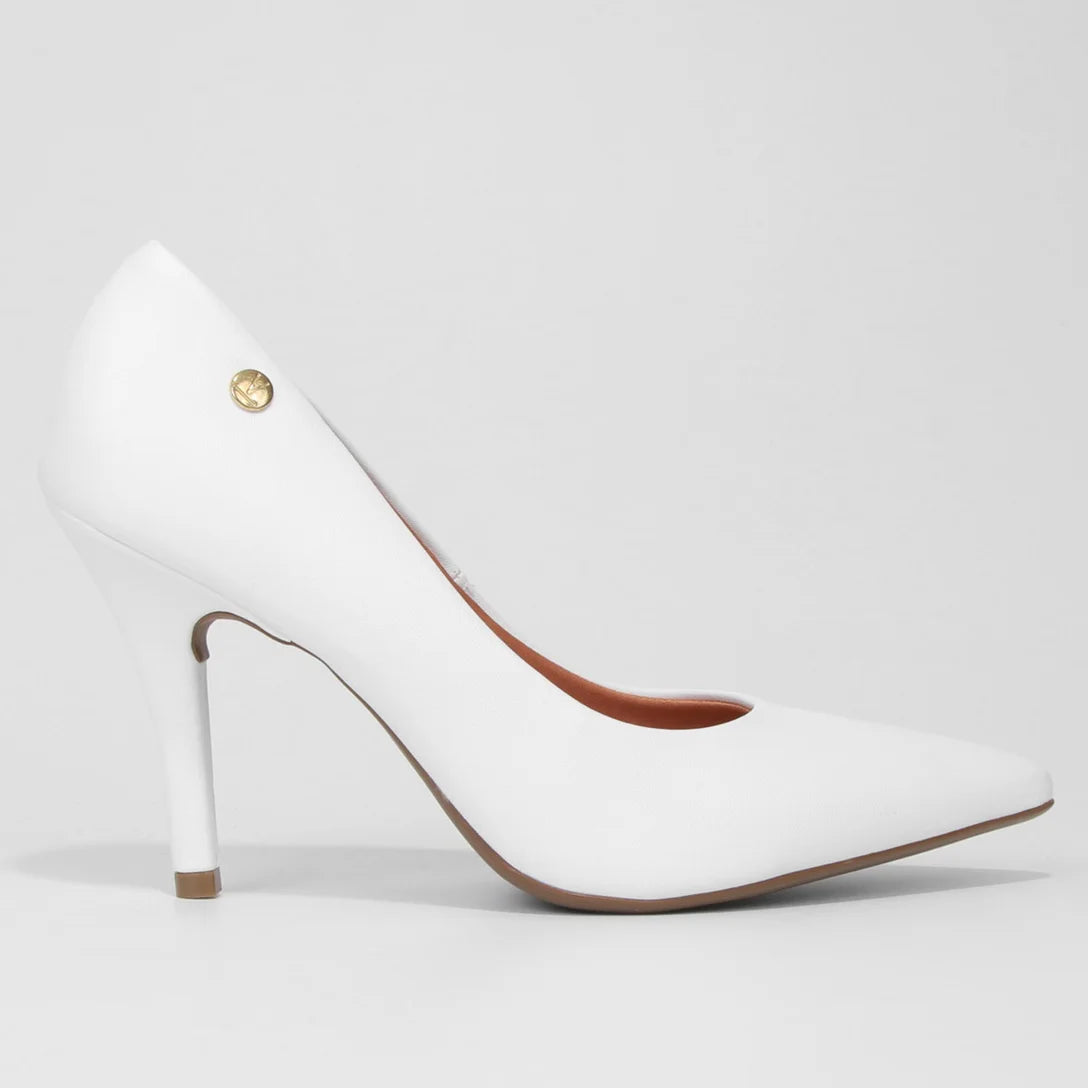 Scarpin Vizzano Salto Alto Bico Fino – Branco