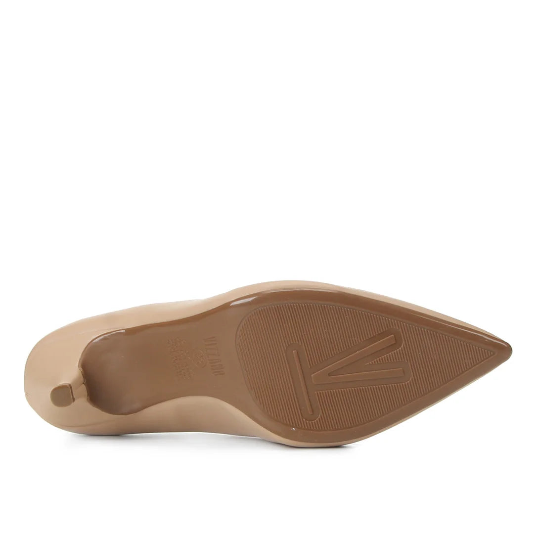 Scarpin Vizzano Salto Médio Bico Fino – Bege - Imagem 4