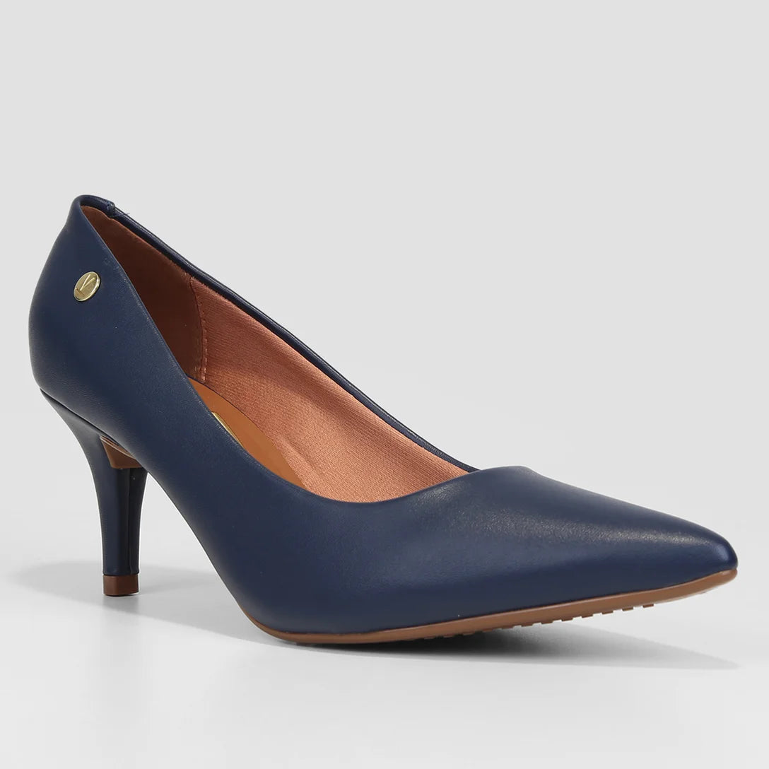 Scarpin Vizzano Salto Médio Bico Fino – Marinho - Imagem 2