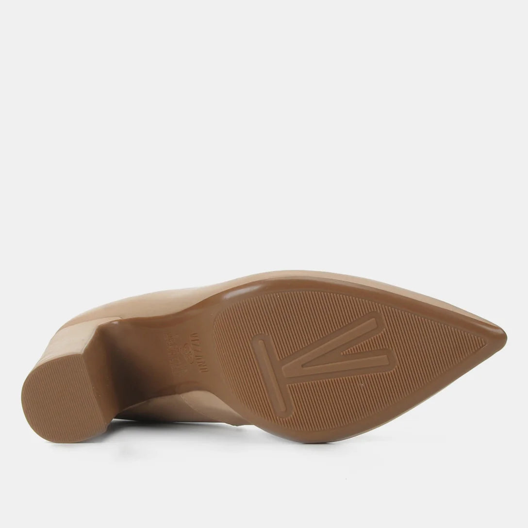Scarpin Vizzano Bico Fino Salto Bloco Alto – Nude - Imagem 5