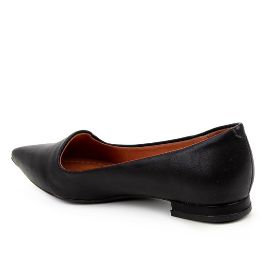 Sapatilha Vizzano Salto Baixo Bico Fino – Preto - Imagem 3
