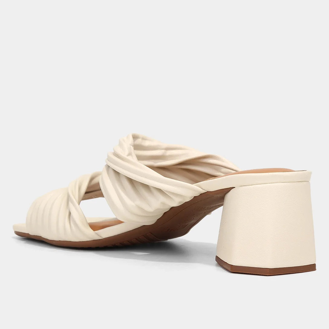 Tamanco Vizzano Textura Salto Bloco – Off White - Imagem 3