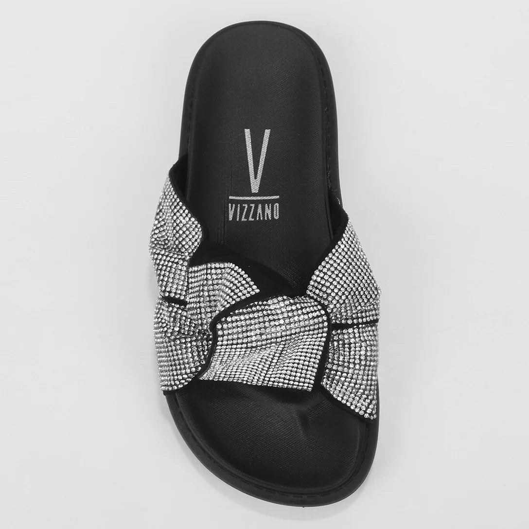Rasteira Vizzano Nó com Brilho Feminina – Preto + Prata - Imagem 4
