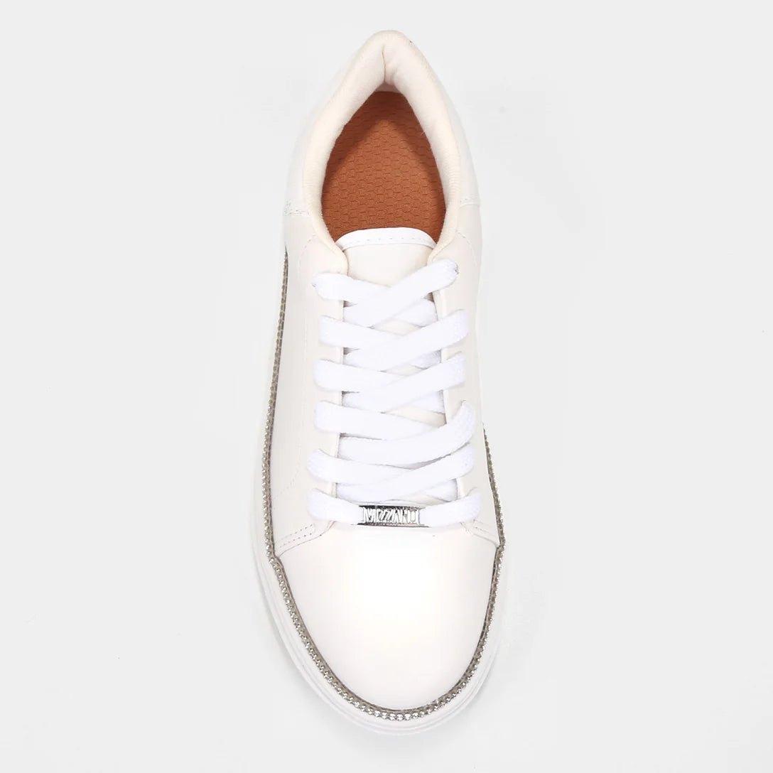 Tênis Vizzano Strass Feminino – Branco + prata - Imagem 4