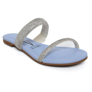 Rasteira Vizzano Strass Tira Pronta Feminina – Azul Claro