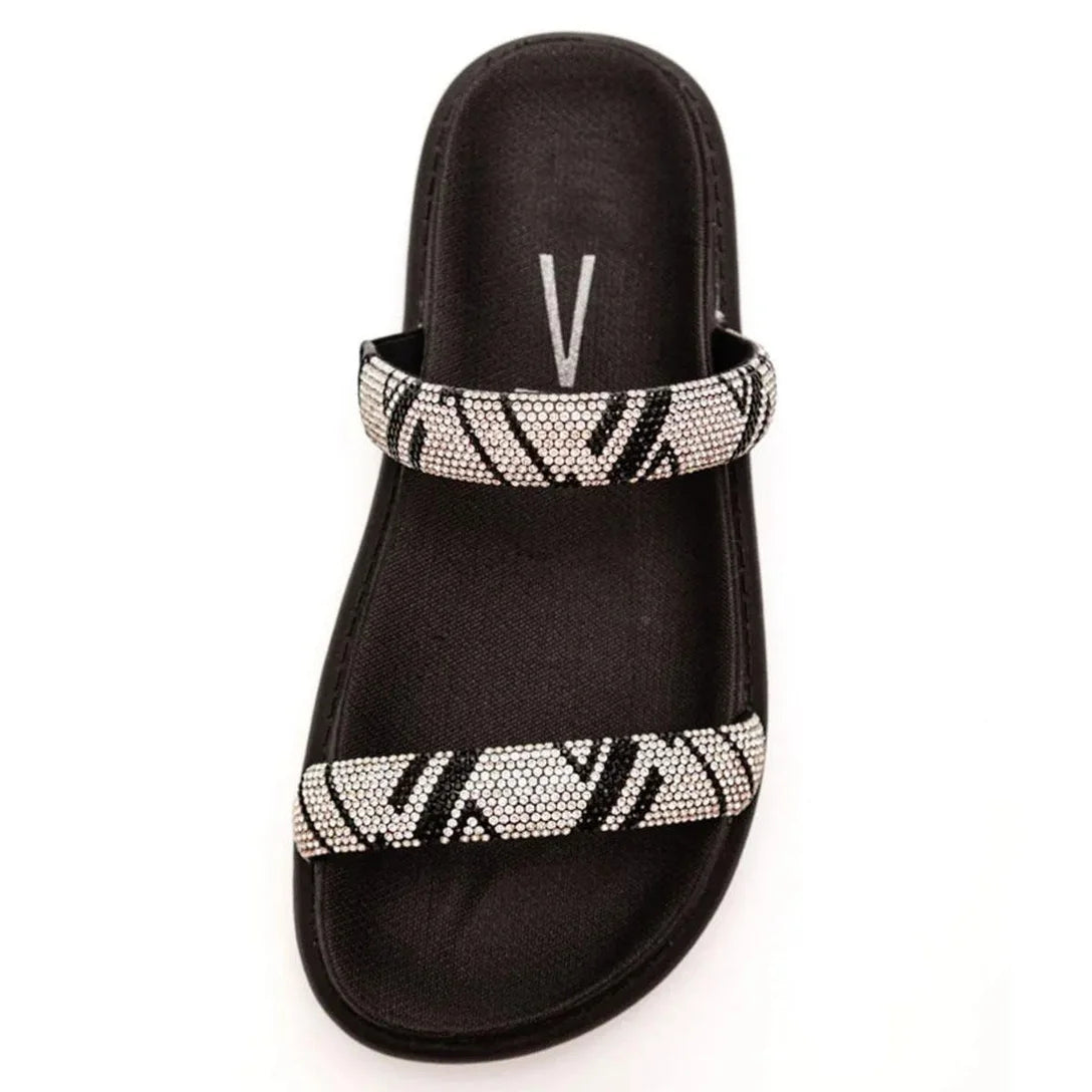 Rasteira Vizzano Flatform Strass Hotfix – Preto – 40 – Preto - Imagem 4