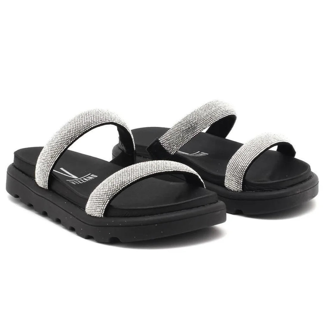 Tamanco Vizzano Flatform Tiras Brilho Feminino – Preto - Imagem 2