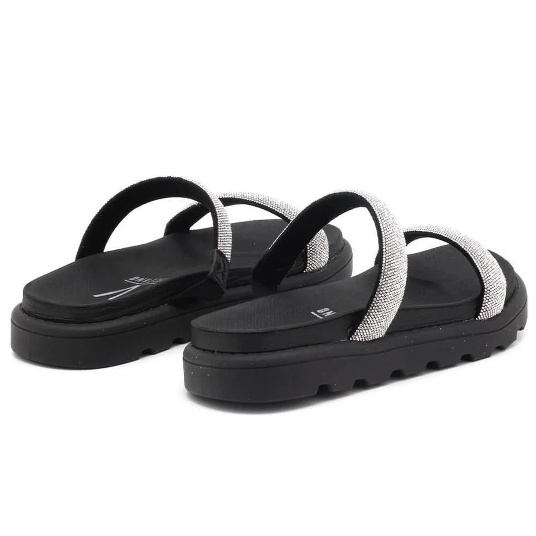 Tamanco Vizzano Flatform Tiras Brilho Feminino – Preto - Imagem 4