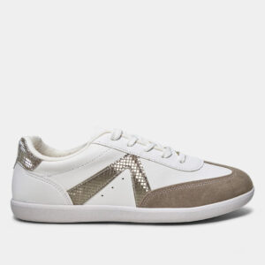 Tênis Vizzano Casual Feminino – Branco+Champagne