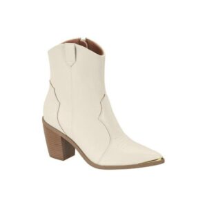 Bota Vizzano Texana Western Cano Curto Feminina – Branco