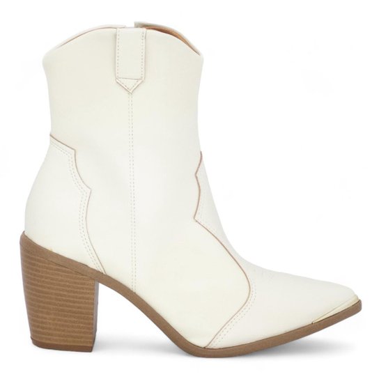 Bota Vizzano Texana Western Cano Curto Feminina – Branco - Imagem 2