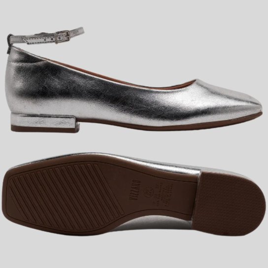 Sapatilha Bico Quadrado Fivela Grafite Conforto Vizzano – Grafite - Imagem 4