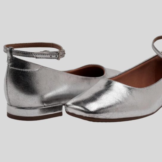 Sapatilha Bico Quadrado Fivela Grafite Conforto Vizzano – Grafite - Imagem 3