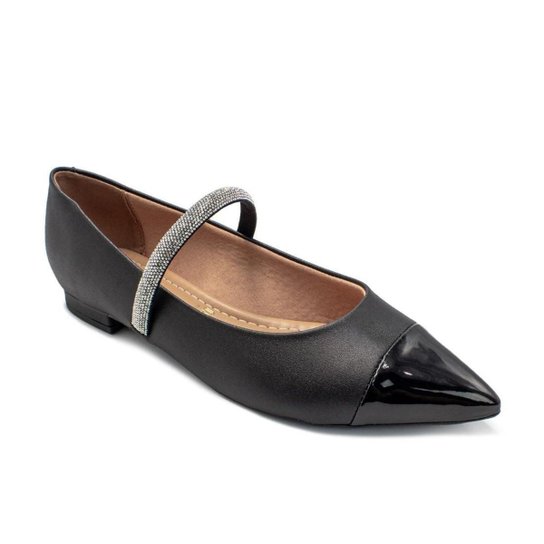 Sapatilha Vizzano Bico Fino de Verniz – Preto - Imagem 2