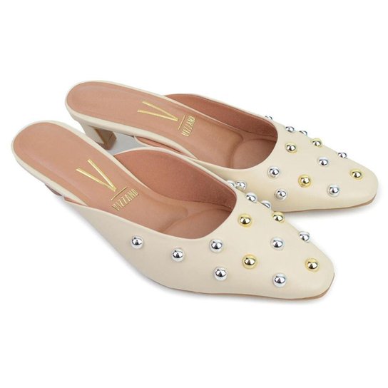 Mule Vizzano Salto Fino – Bege - Imagem 2