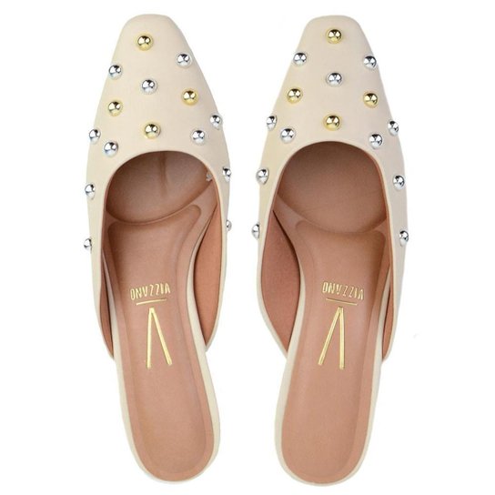 Mule Vizzano Salto Fino – Bege - Imagem 3