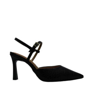 Sapato Vizzano Slingback Salto Alto Crocco – Preto