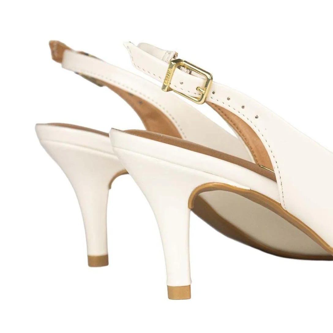 Sapato Scarpin Vizzano Slingback Salto Médio – Off White - Imagem 5