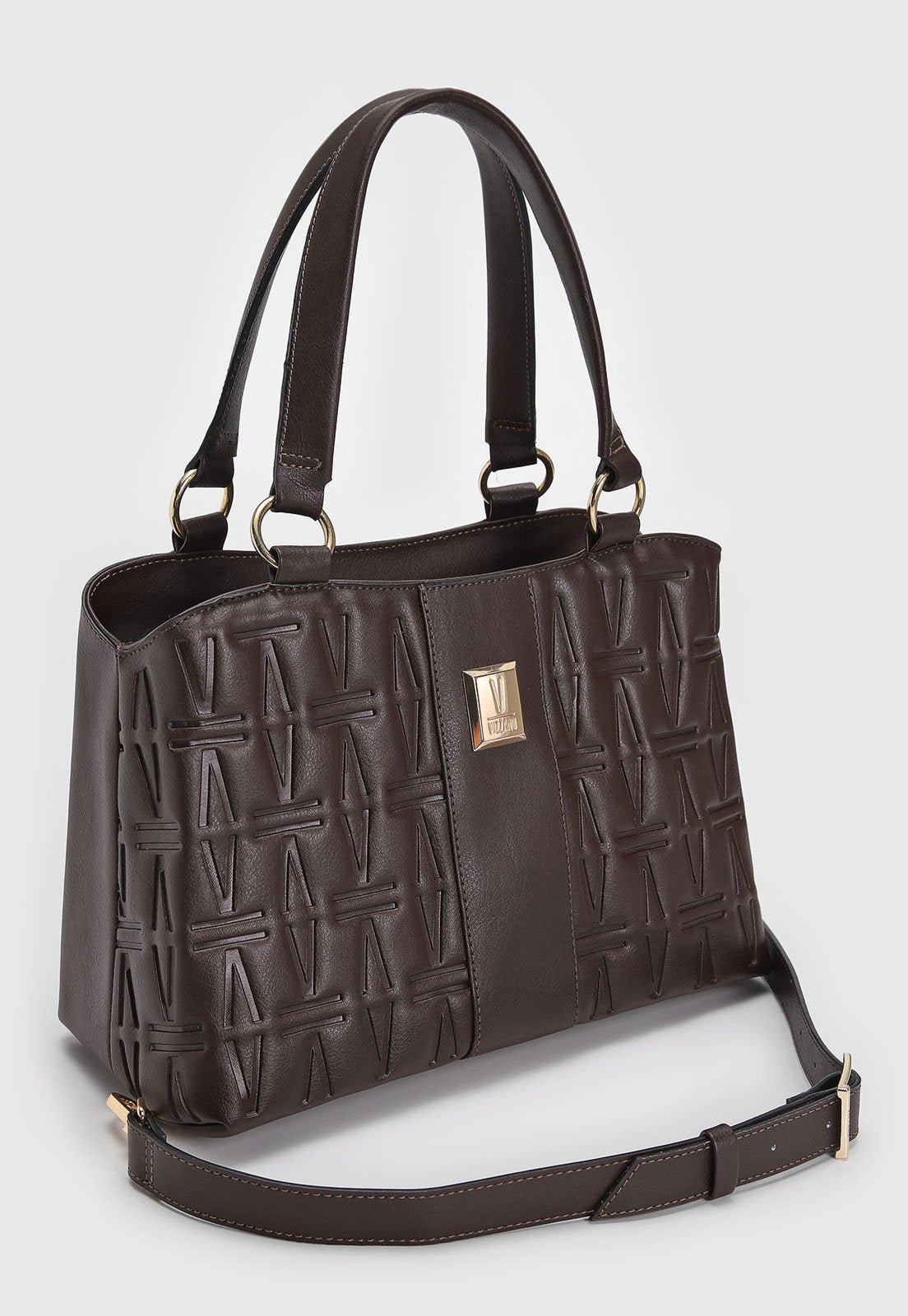 Bolsa Tiracolo Vizzano Alça Dupla Café - Imagem 2